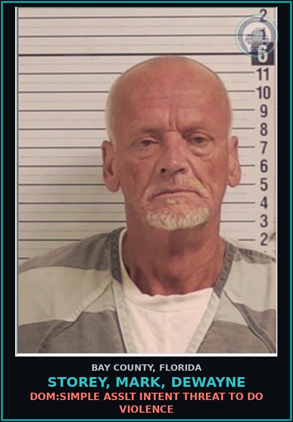Booking mugshot of STOREY, MARK, DEWAYNE in Bay County