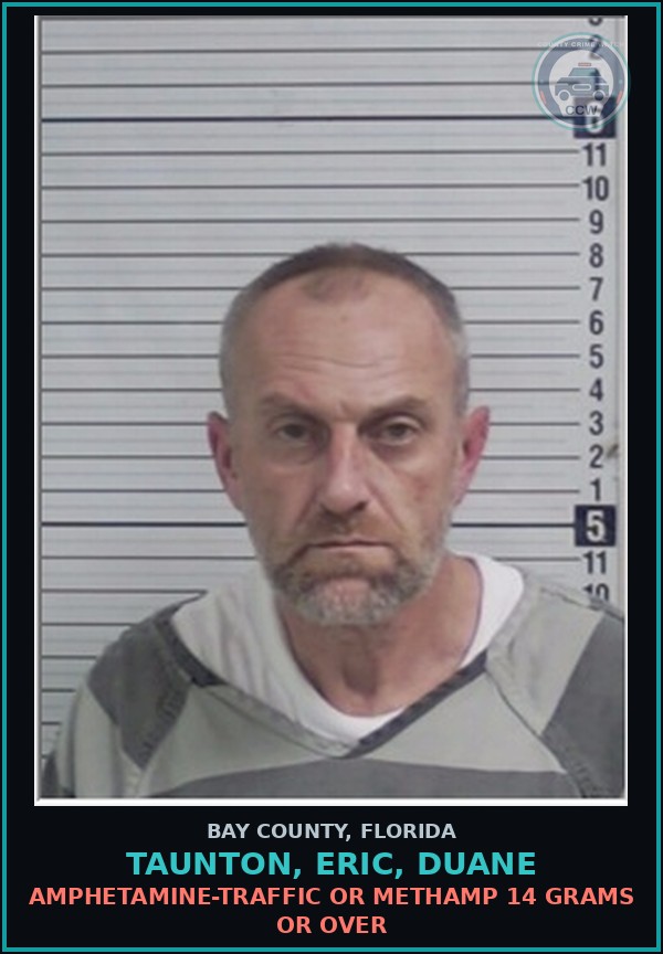 Booking mugshot of TAUNTON, ERIC, DUANE in Bay County