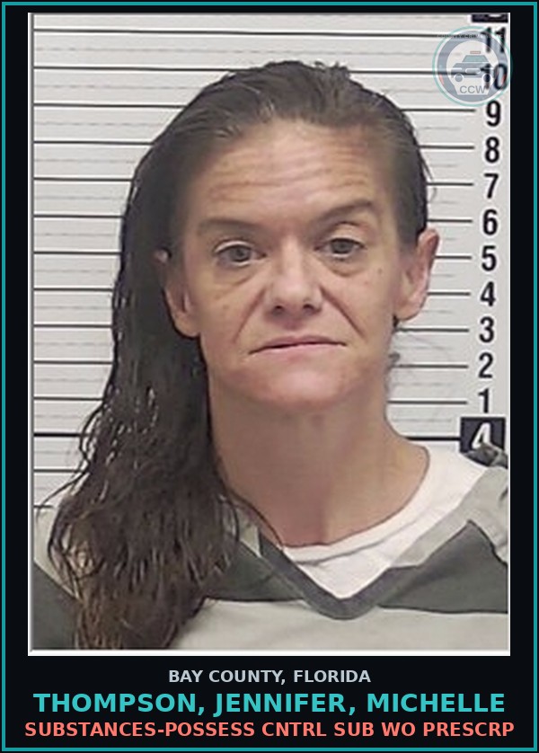 Booking mugshot of THOMPSON, JENNIFER, MICHELLE in Bay County