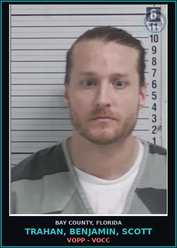 Booking mugshot of TRAHAN, BENJAMIN, SCOTT in Bay County