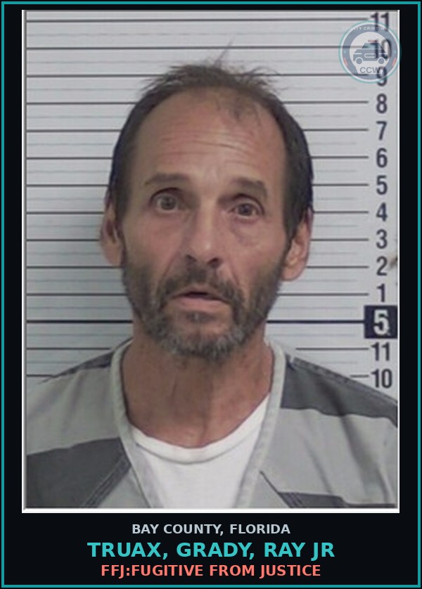 Booking mugshot of TRUAX, GRADY, RAY JR in Bay County