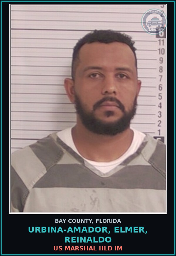 Booking mugshot of URBINA-AMADOR, ELMER, REINALDO in Bay County