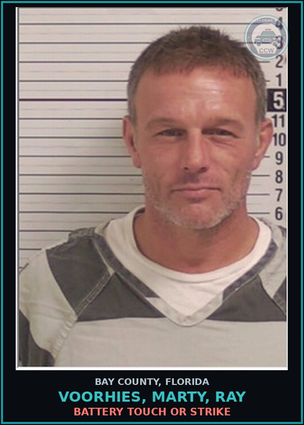 Booking mugshot of VOORHIES, MARTY, RAY in Bay County