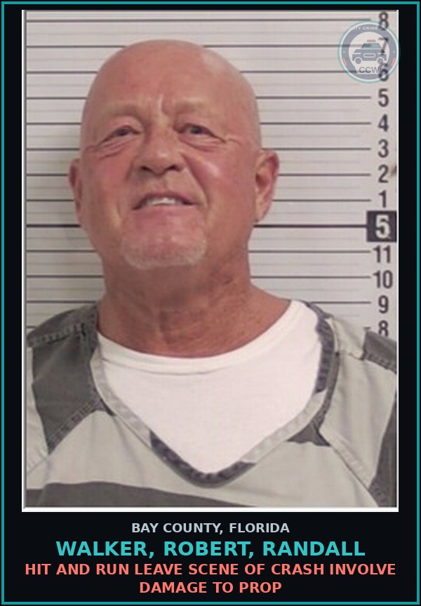 Booking mugshot of WALKER, ROBERT, RANDALL in Bay County