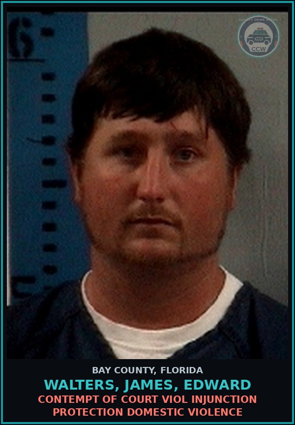 Booking mugshot of WALTERS, JAMES, EDWARD in Bay County