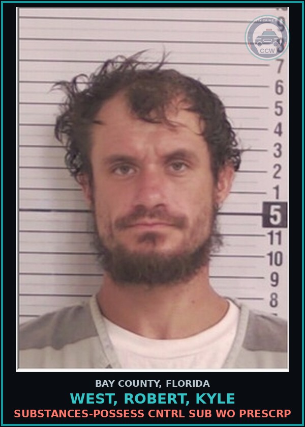 Booking mugshot of WEST, ROBERT, KYLE in Bay County