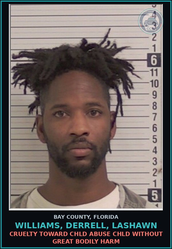 Booking mugshot of WILLIAMS, DERRELL, LASHAWN in Bay County