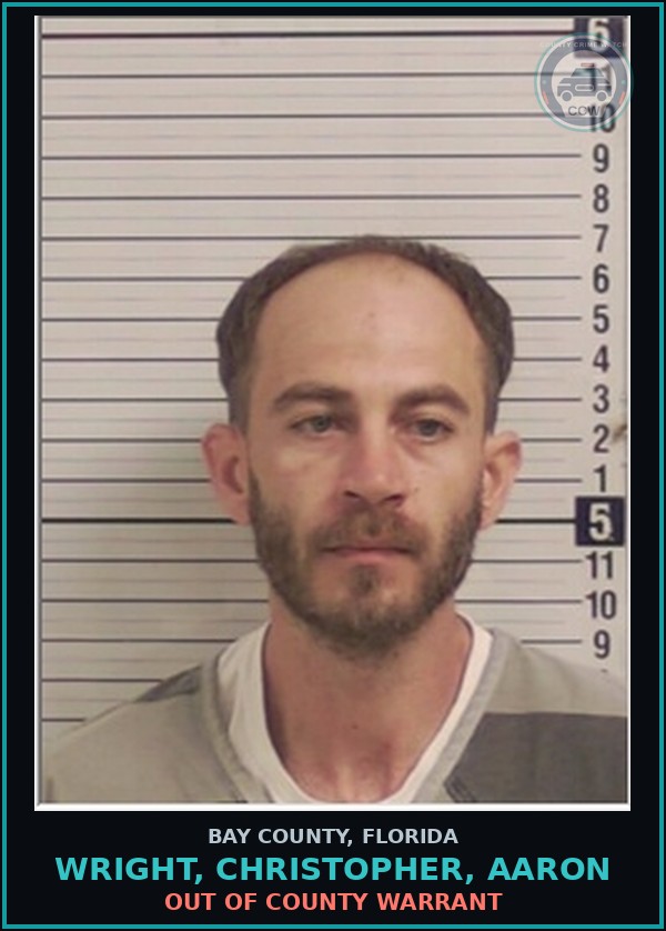 Booking mugshot of WRIGHT, CHRISTOPHER, AARON in Bay County