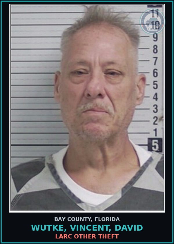 Booking mugshot of WUTKE, VINCENT, DAVID in Bay County