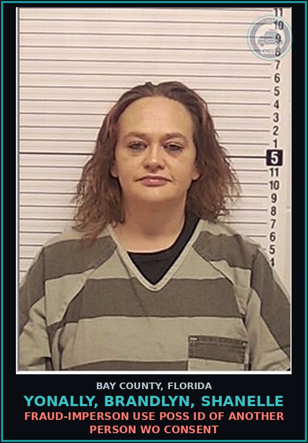 Booking mugshot of YONALLY, BRANDLYN, SHANELLE in Bay County
