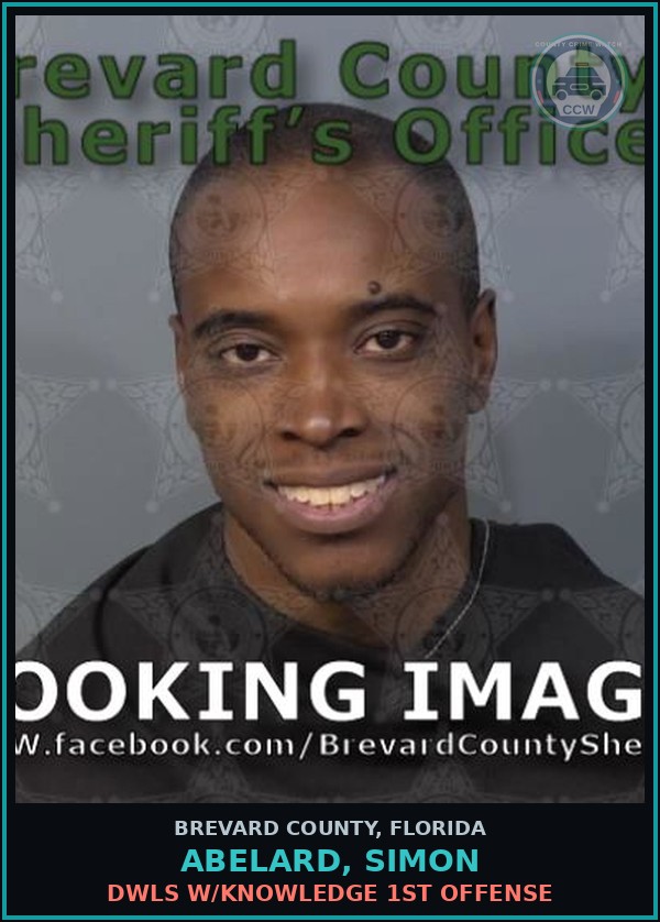 Booking mugshot of ABELARD, SIMON in Brevard County