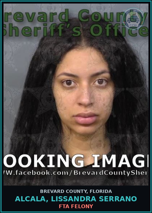 Booking mugshot of ALCALA, LISSANDRA SERRANO in Brevard County
