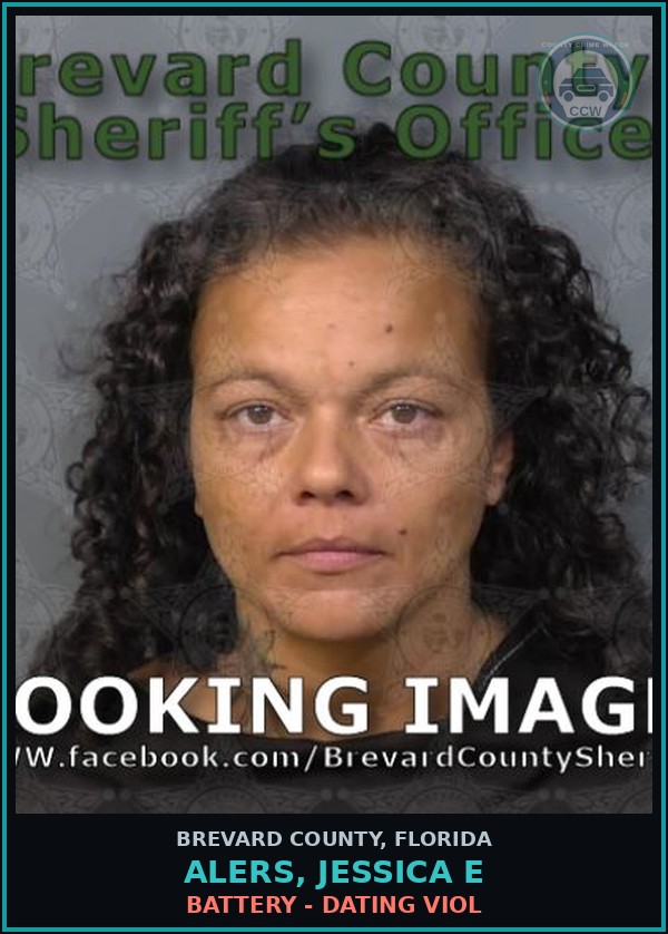 Booking mugshot of ALERS, JESSICA E in Brevard County