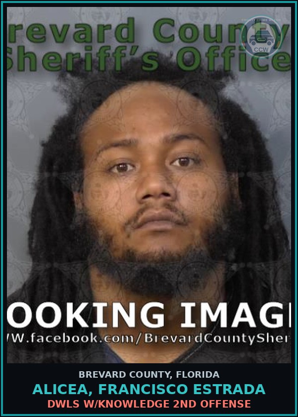 Booking mugshot of ALICEA, FRANCISCO ESTRADA in Brevard County