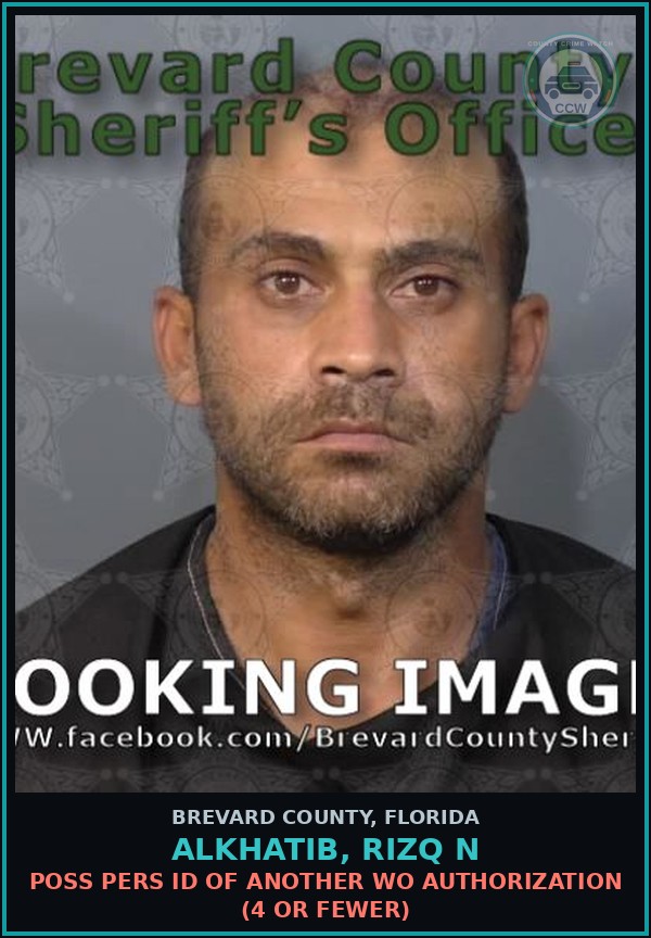 Booking mugshot of Alkhatib, Rizq N in Brevard County