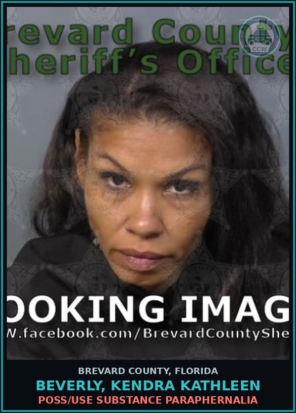 Booking mugshot of BEVERLY, KENDRA KATHLEEN in Brevard County