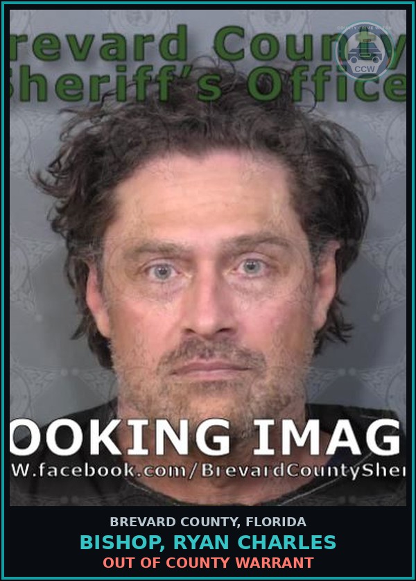Booking mugshot of BISHOP, RYAN CHARLES in Brevard County