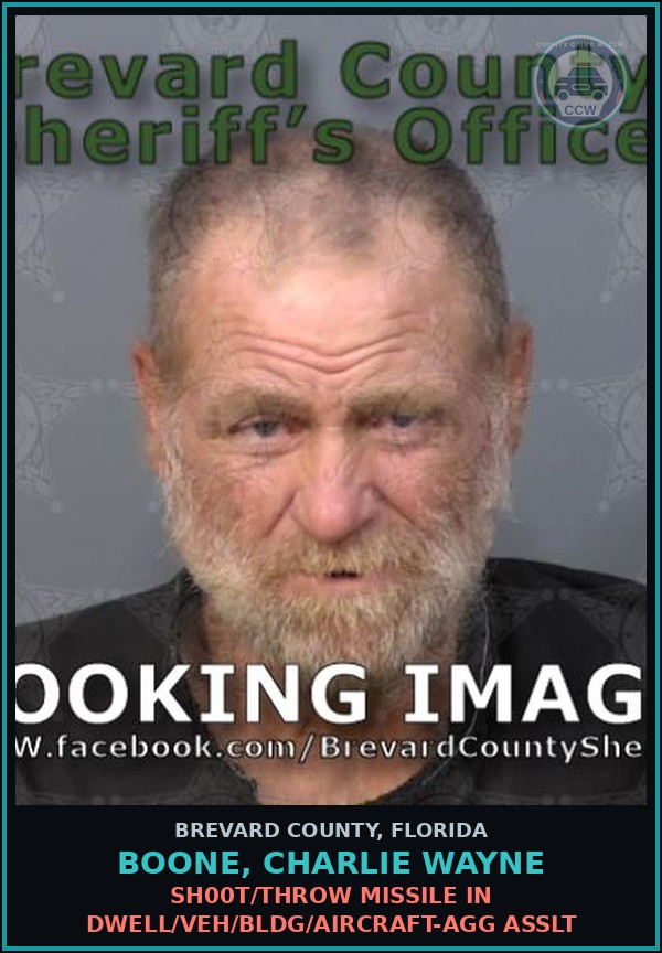 Booking mugshot of Boone, Charlie Wayne in Brevard County