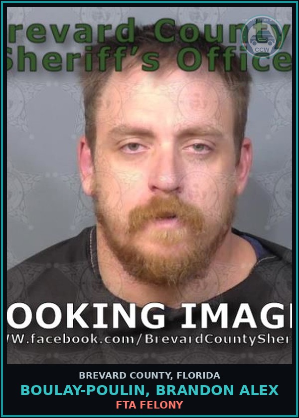Booking mugshot of Boulay-Poulin, Brandon Alex in Brevard County