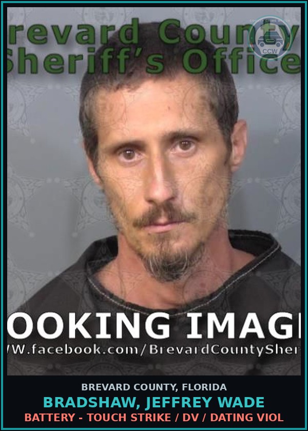 Booking mugshot of Bradshaw, Jeffrey Wade in Brevard County