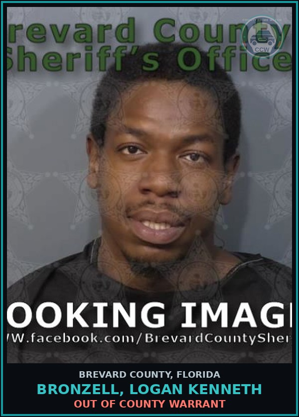 Booking mugshot of Bronzell, Logan Kenneth in Brevard County