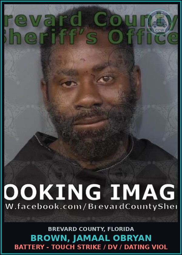 Booking mugshot of Brown, Jamaal OBryan in Brevard County