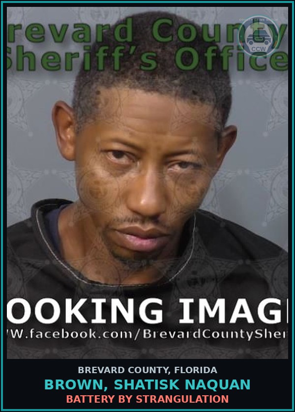Booking mugshot of Brown, Shatisk Naquan in Brevard County
