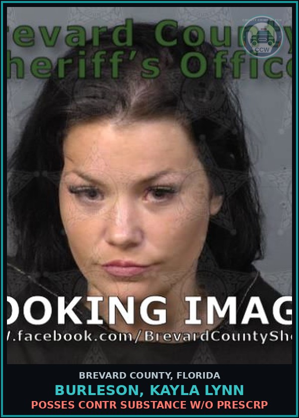 Booking mugshot of BURLESON, KAYLA LYNN in Brevard County