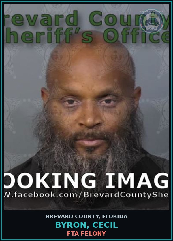 Booking mugshot of BYRON, CECIL in Brevard County