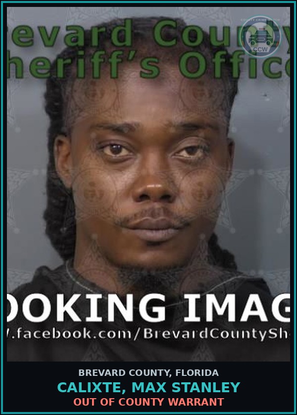 Booking mugshot of Calixte, Max Stanley in Brevard County