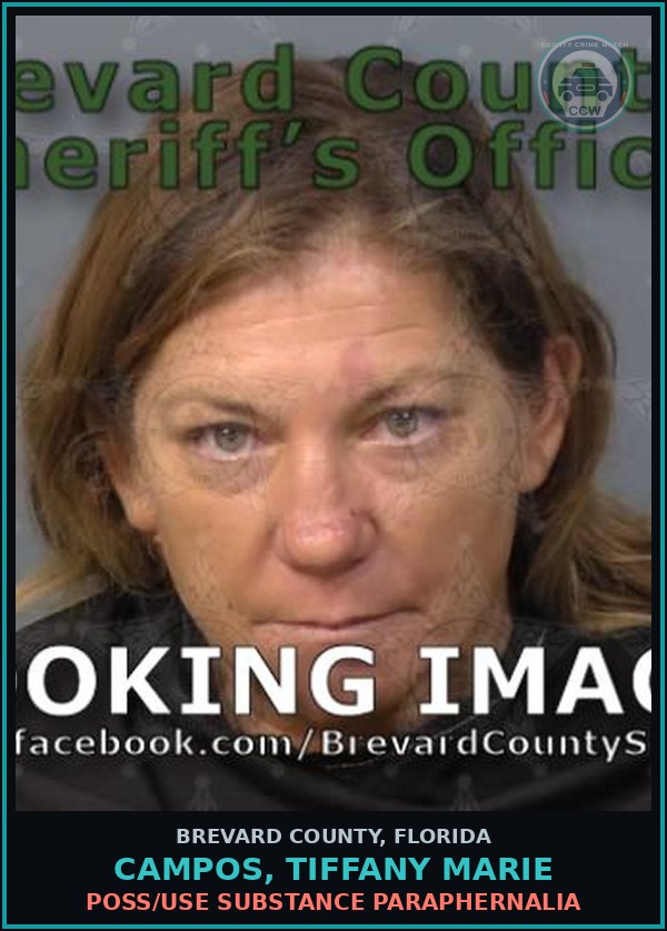 Booking mugshot of CAMPOS, TIFFANY MARIE in Brevard County