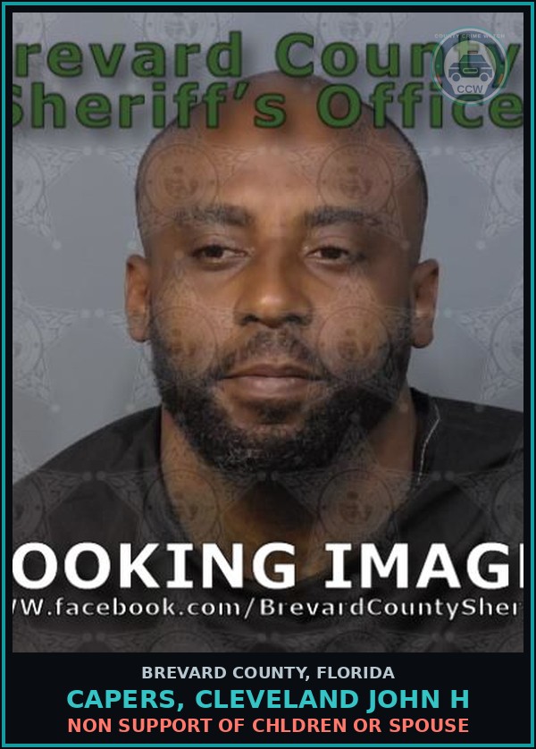 Booking mugshot of CAPERS, CLEVELAND JOHN H in Brevard County