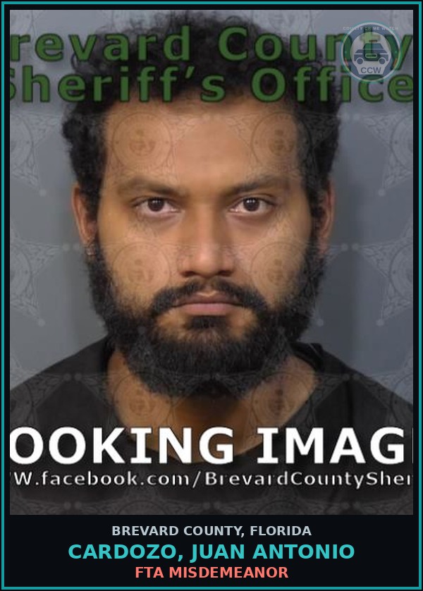 Booking mugshot of CARDOZO, JUAN ANTONIO in Brevard County