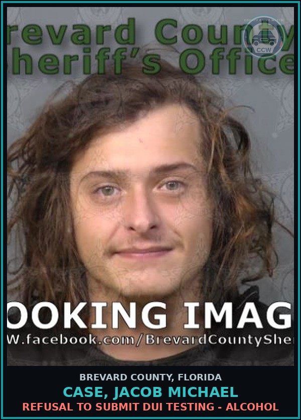 Booking mugshot of CASE, JACOB MICHAEL in Brevard County