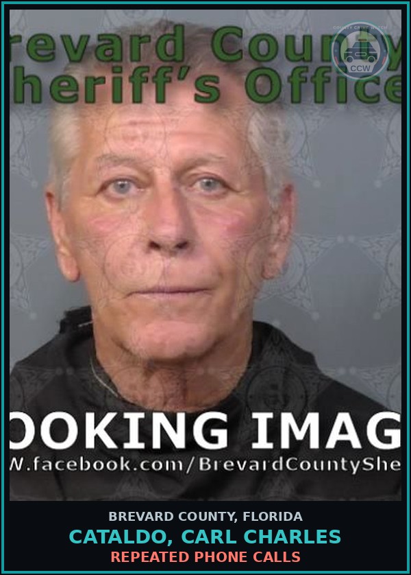 Booking mugshot of Cataldo, Carl Charles in Brevard County