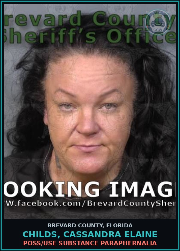 Booking mugshot of Childs, Cassandra Elaine in Brevard County