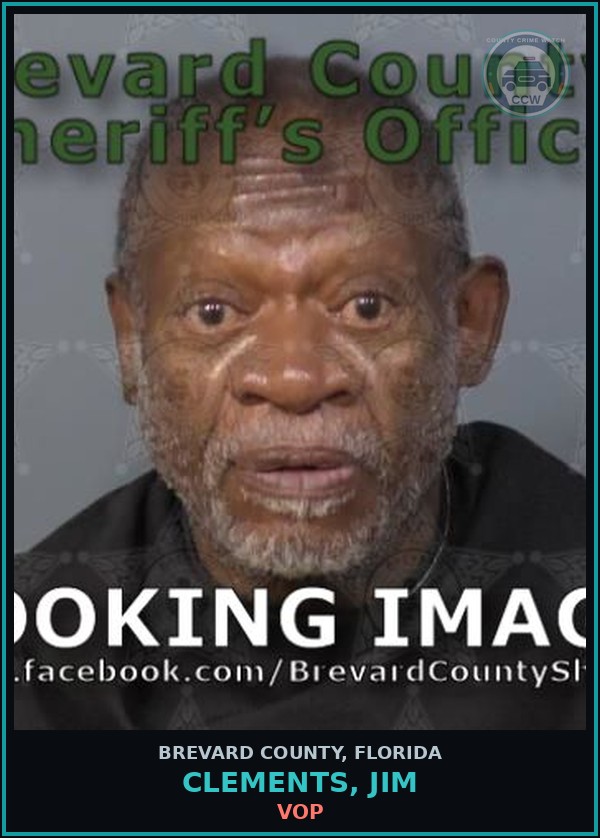Booking mugshot of Clements, Jim in Brevard County