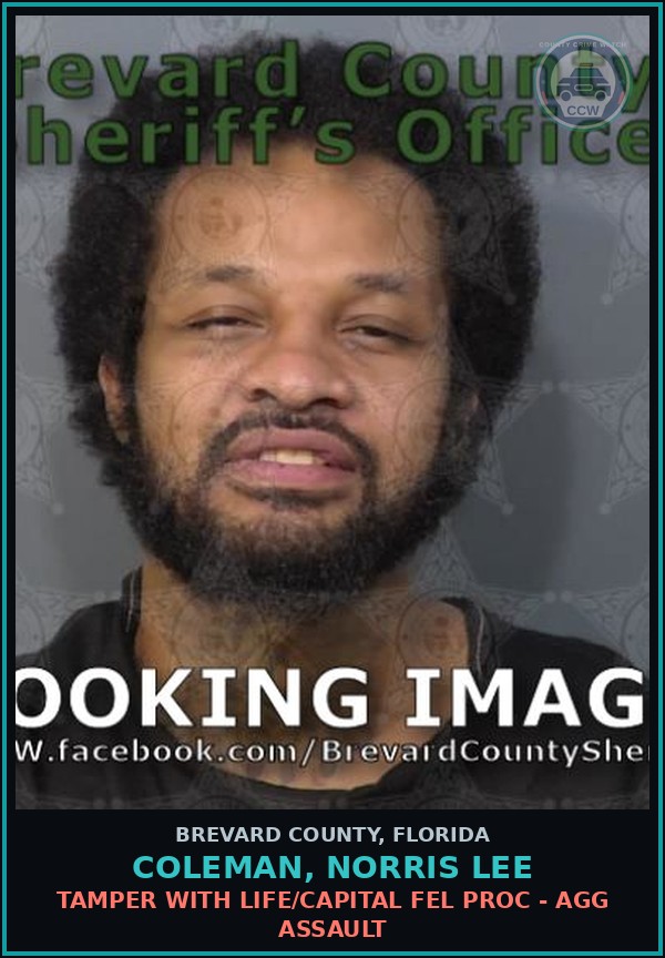Booking mugshot of Coleman, Norris Lee in Brevard County