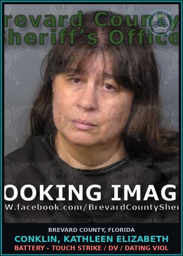 Booking mugshot of CONKLIN, KATHLEEN ELIZABETH in Brevard County