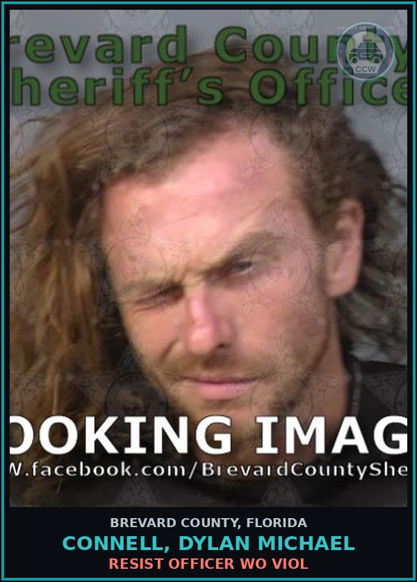 Booking mugshot of Connell, Dylan Michael in Brevard County
