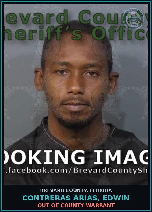Booking mugshot of CONTRERAS ARIAS, EDWIN in Brevard County