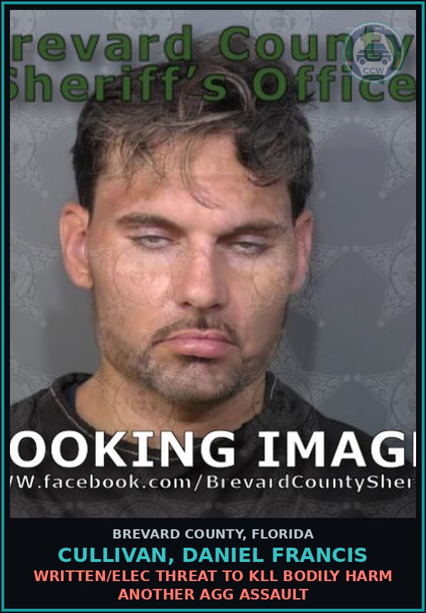 Booking mugshot of Cullivan, Daniel Francis in Brevard County