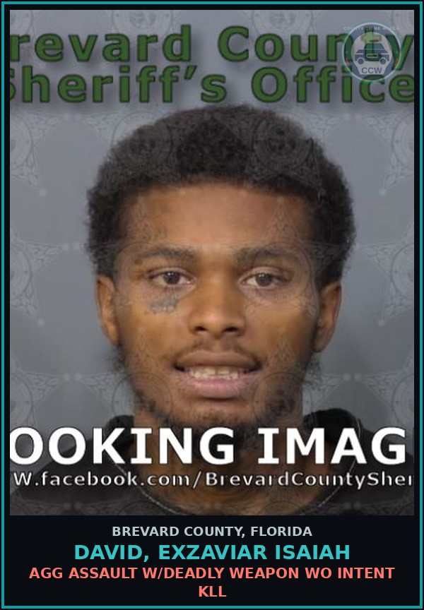 Booking mugshot of DAVID, EXZAVIAR ISAIAH in Brevard County