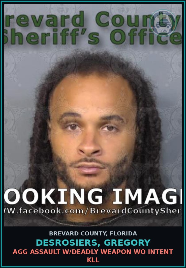 Booking mugshot of Desrosiers, Gregory in Brevard County