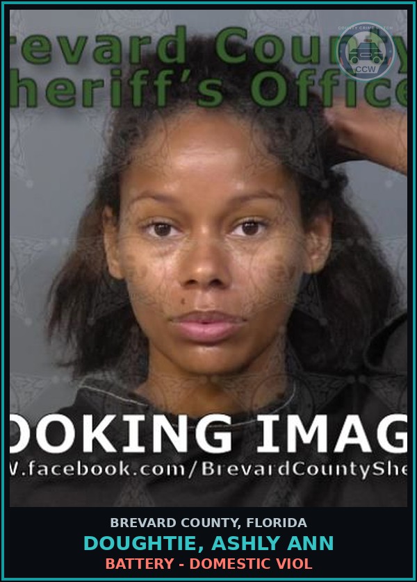 Booking mugshot of DOUGHTIE, ASHLY ANN in Brevard County