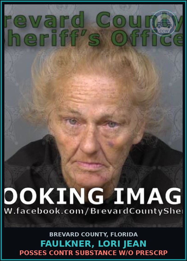 Booking mugshot of FAULKNER, LORI JEAN in Brevard County