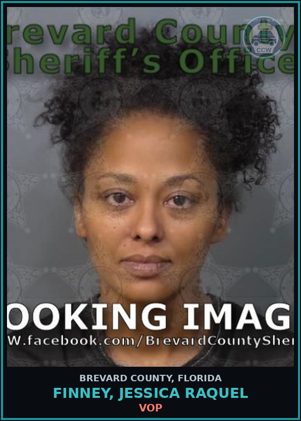 Booking mugshot of FINNEY, JESSICA RAQUEL in Brevard County