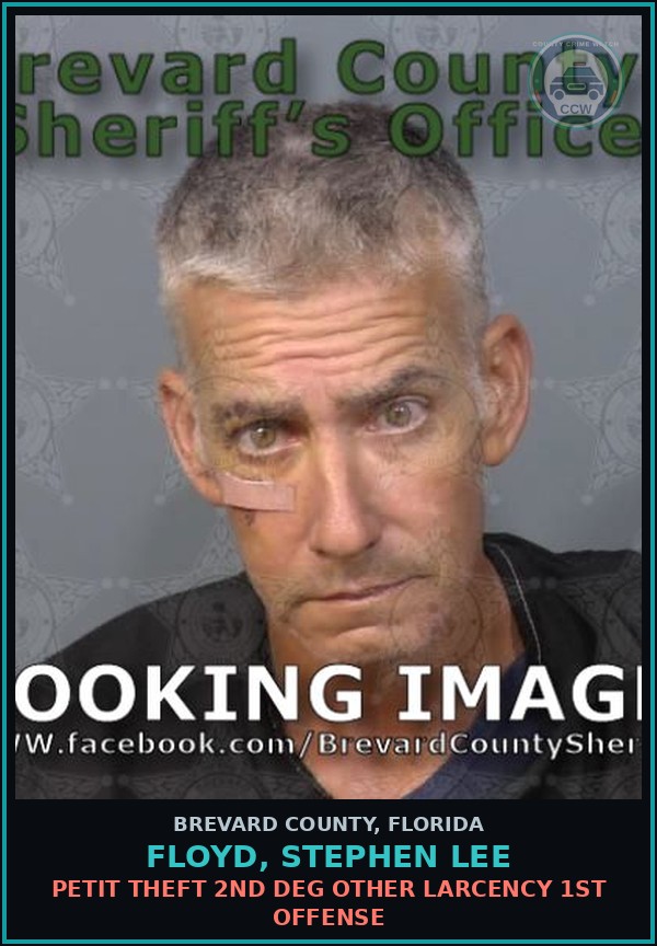 Booking mugshot of FLOYD, STEPHEN LEE in Brevard County