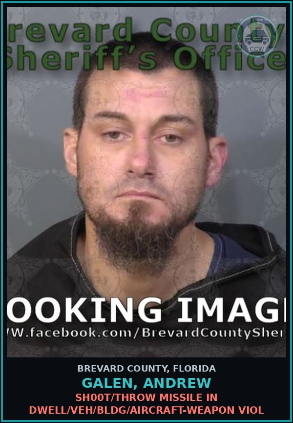 Booking mugshot of Galen, Andrew in Brevard County