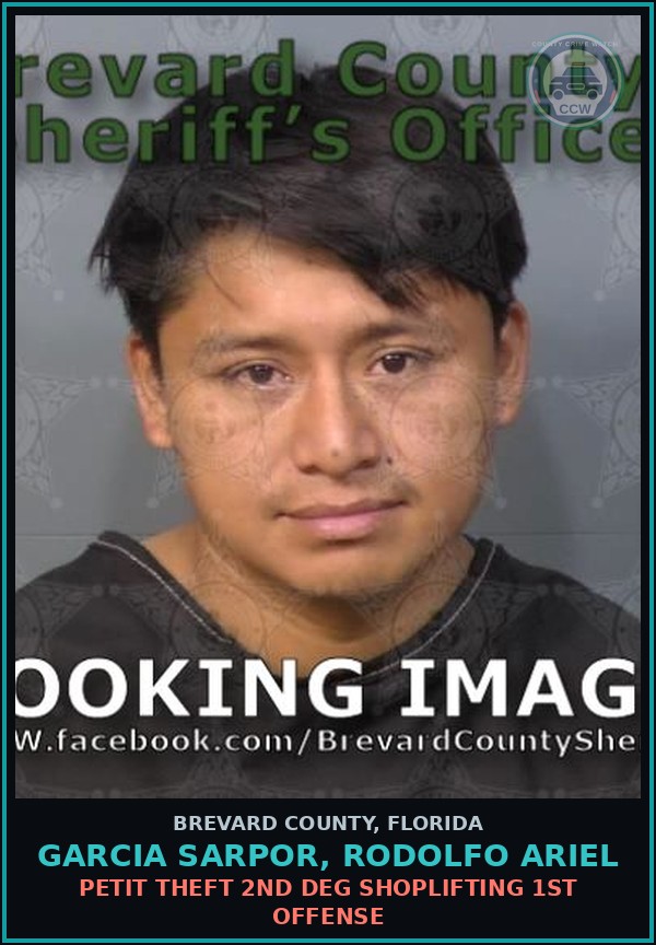 Booking mugshot of GARCIA SARPOR, RODOLFO ARIEL in Brevard County